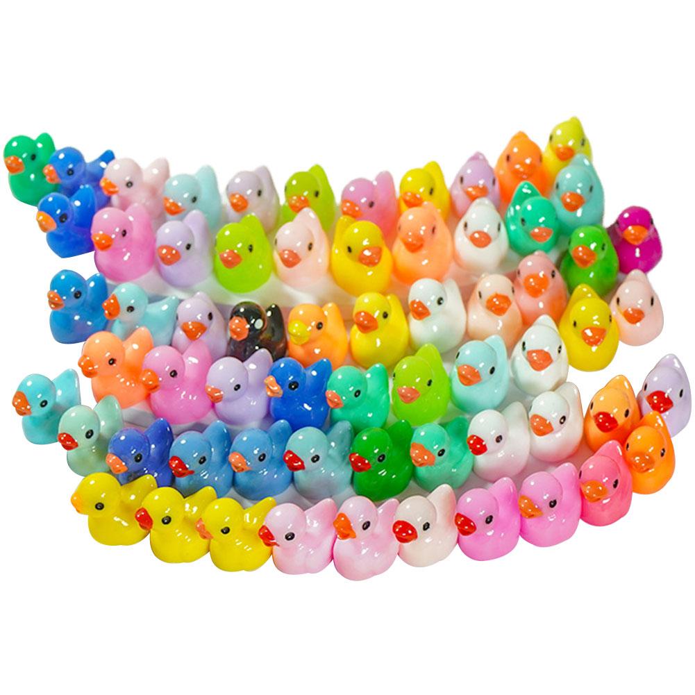 

240 шт. микро-ландшафтные украшения для уток, красочные фигурки уток, светящиеся в темноте, водонепроницаемая мини-статуэтка утки для садового аквариума