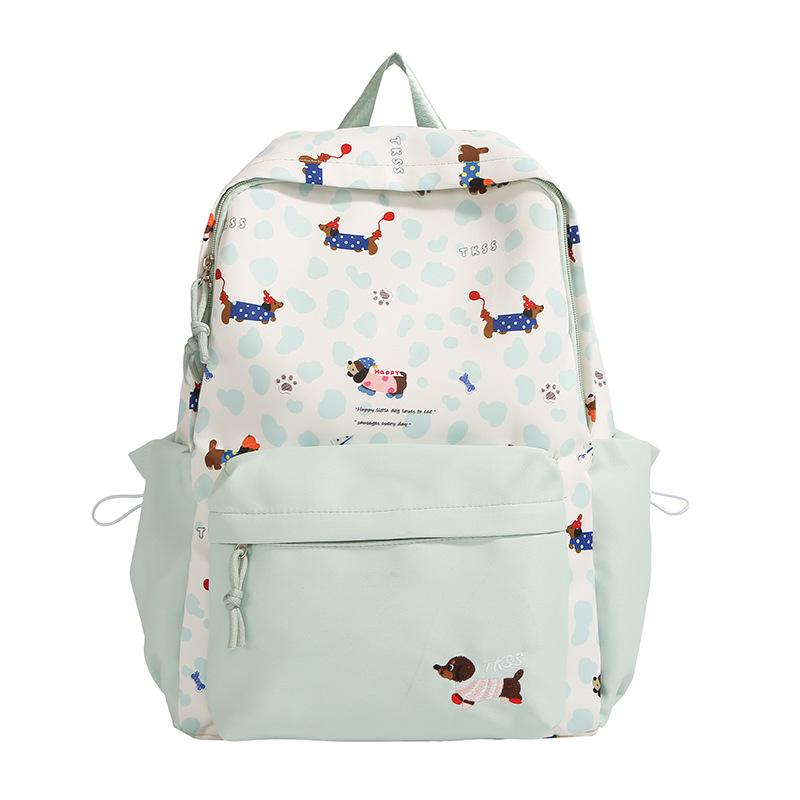 Trendiger Damen-Rucksack mit großer Kapazität und Farbblock für Campus & Reisen