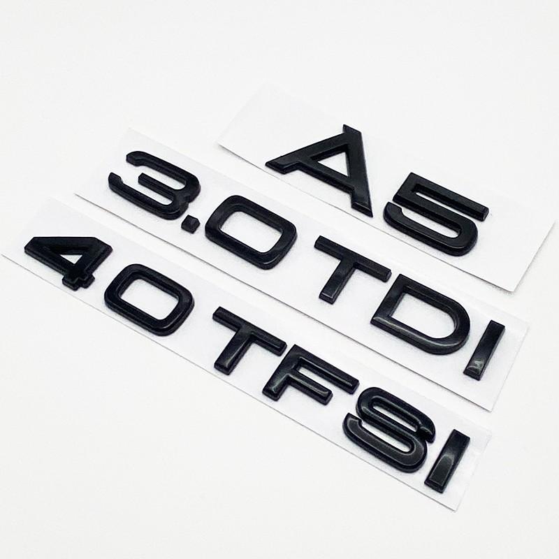 2026 Black Silver Letters 2.0TDI 3.0TDI 40TDI 35TFSI 40TFSI 45TFSI Emblem for Audi A5 S5 Car Fender Trunk Rear Logo Sticker