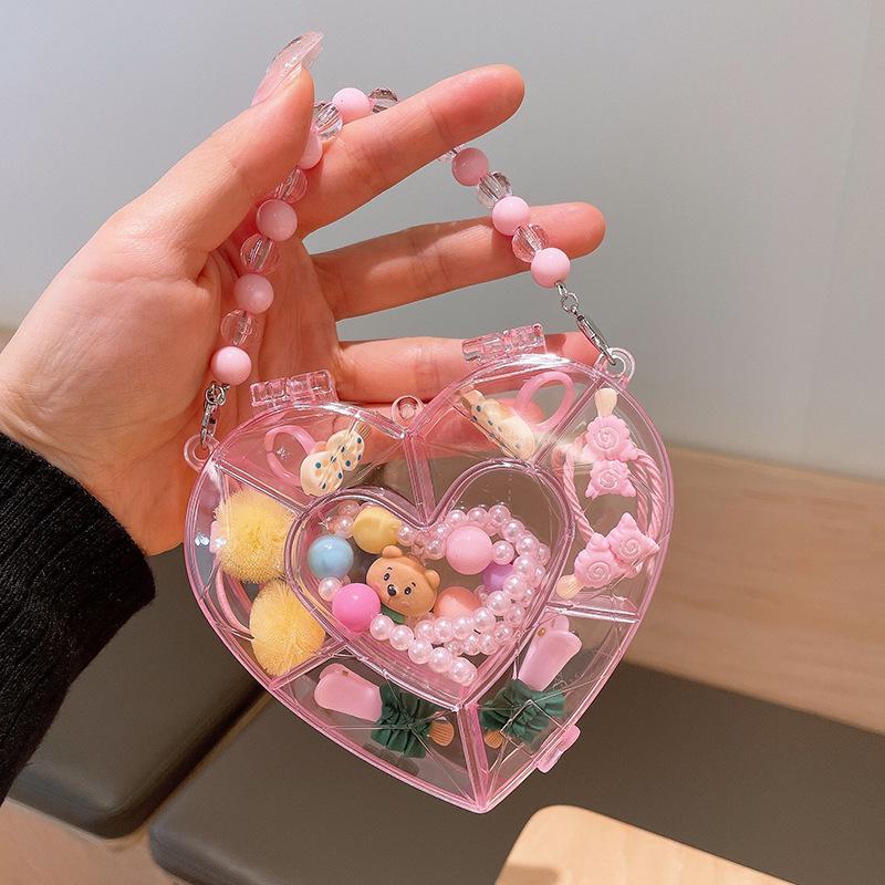 Children's Cute Cartoon Fruit Pendant Bracelet Set with Lucky Dragon - Birthday Gift Box