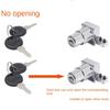 Glass Door Slide Lock with Keys Zinc Alloy Showcase Display Cabinet Sliding Glass Door Lock for 5-8mm Glass Furniture Hardware