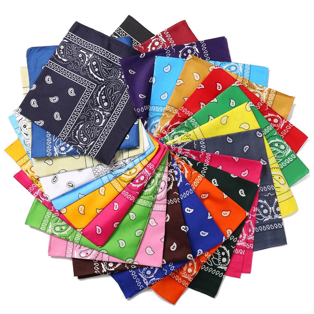 Hip Hop Women Bandana Scarf Girls Kids Punk Square Bandanas Headwear Fashion Bohemian Head Scarf Headbands Hair Accessories 2025