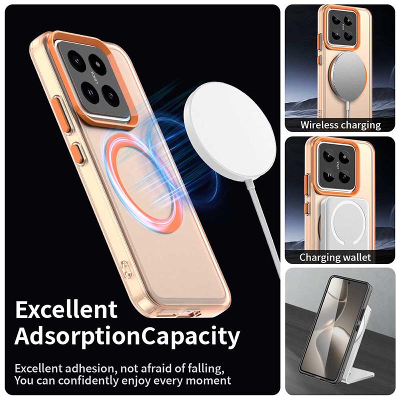 For Xiaomi 15 Pro Candy Color For Magsafe Wireless Charge Magnetic Case For Xiaomi 14 Ultra 14T Pro Shockproof Soft Cover Funda