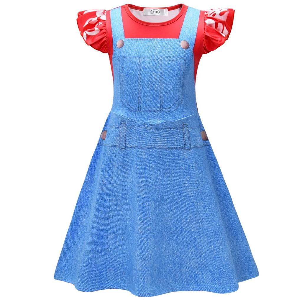 

Lilo Pelekai Cosplay Dress For Girls With Cotton Blend Fabric For Spring Fall Wear 110cm
