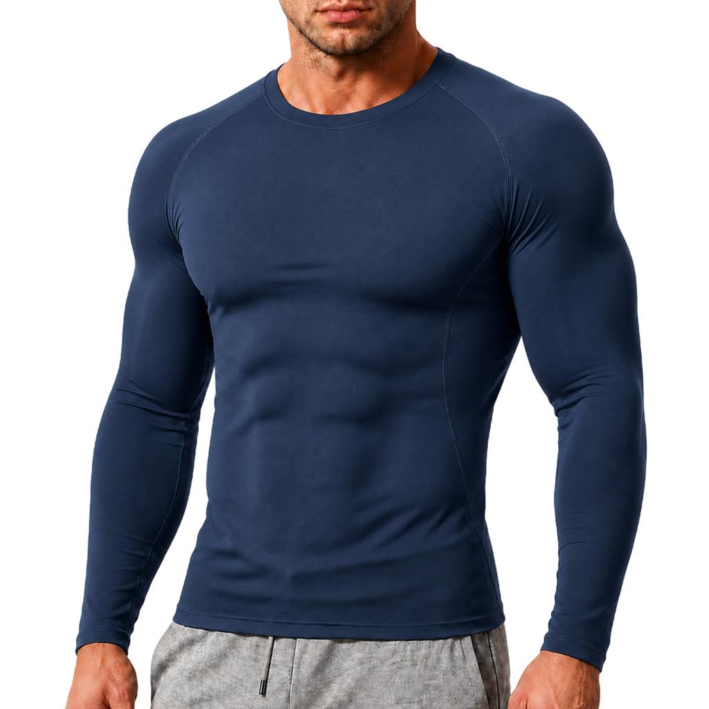 Men's Compression Long Sleeve Shirt for Training, Running and Workout - Wicking, Quick Dry, High Stretch Athletic Top