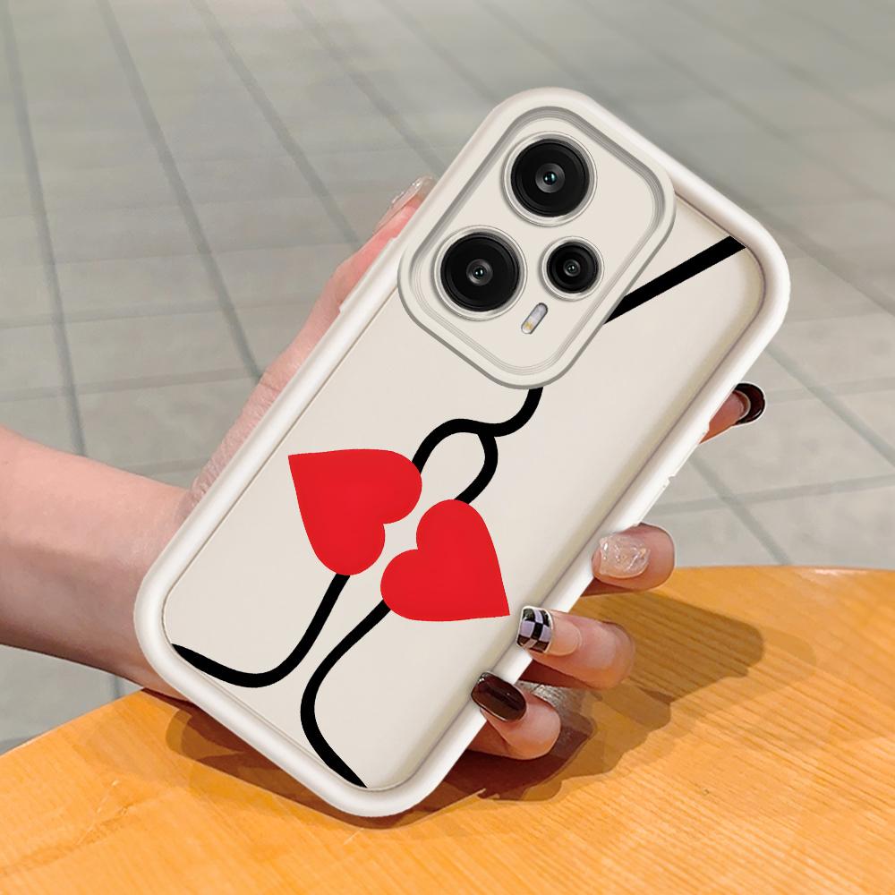 

Мягкий силиконовый квадратный чехол с рисунком лестницы для телефона, полное покрытие, противоударный защитный резиновый чехол для камеры для Xiaomi Redmi Xiaomi Poco C65 белый