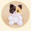 Soft Simulation Cat Plush Toy Cute Cartoon Cat Plush Keychain  Birthday Gift