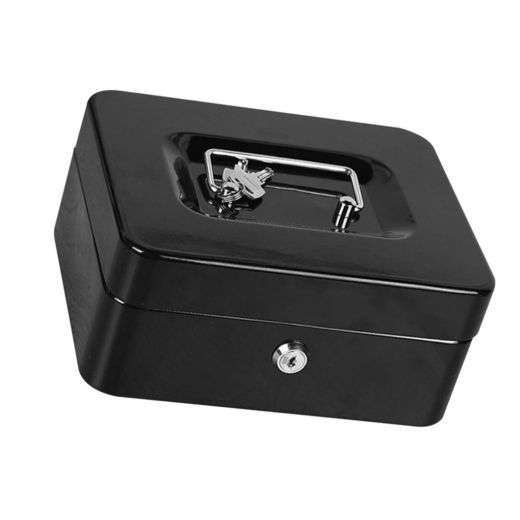 Fireproof Box Large Capacity Portable Document Box Metal Safe Storage Box with 2 Keys for Home Car