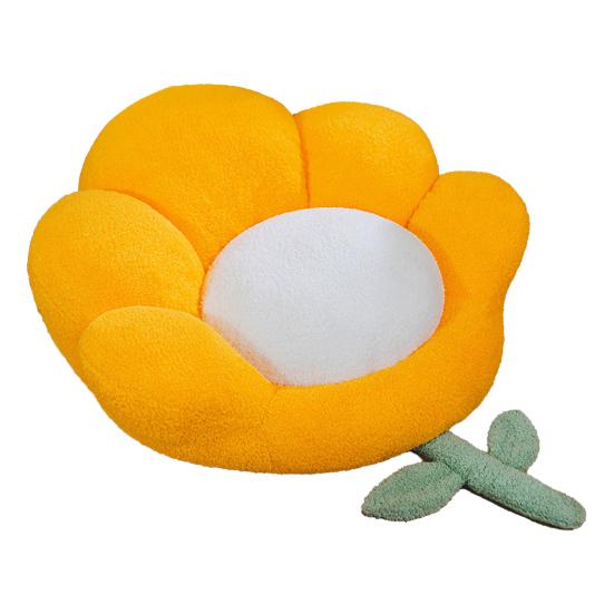 Seat Mat Detachable Extra-soft Texture Thickened Flower Shape Sitting Chair Seat Mat