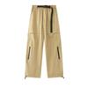 Spring and Autumn New Overalls Men's Leg Pants Couple Small Oxford Stripe Wind-proof Waterproof Outdoor Casual Pants.