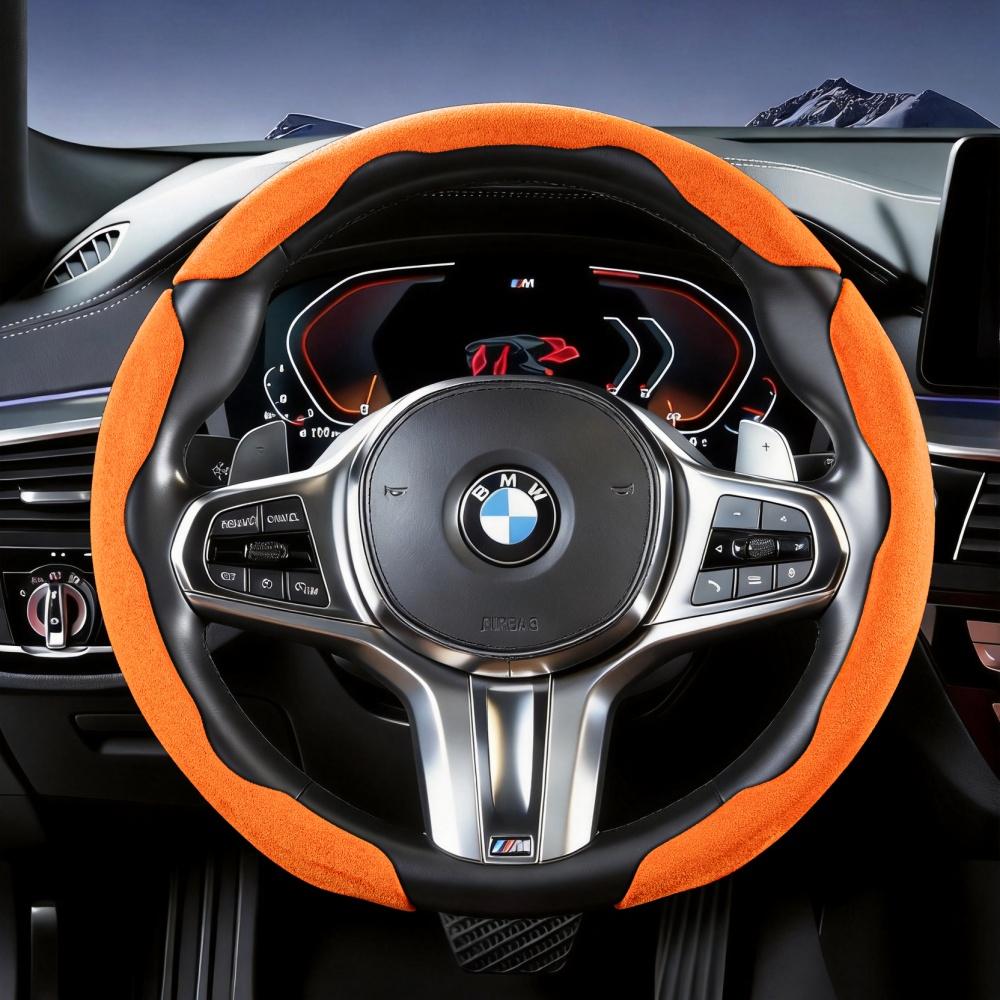 Steering wheel segmented 3pcs protective cover, fur anti slip assist, car interior, izable for multiple models