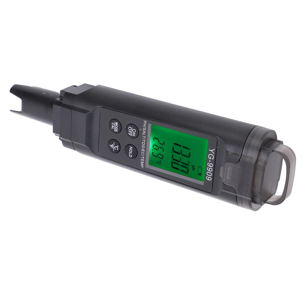 Water Quality Tester 5 In 1 Fish Tank Backlit LCD Screen Digital PH EC TDS Temp Meter