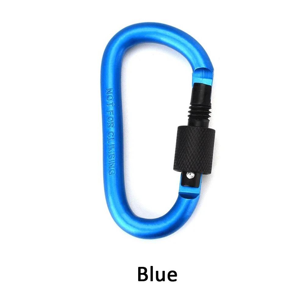 10pcs Carabiner Hooks Outdoor Travel Camping Buckle Clip Aluminum Alloy Survival Snap Hook Gear.