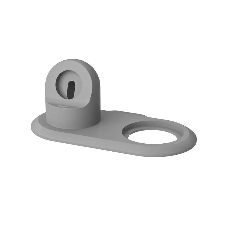 2in1 Charging Station Desktop Skin Silicone Charger Stand Holder Dock for Apple Watch 10 9 8 7 6 5 4 3 2 1 Ultra 2/SE iPhone 14