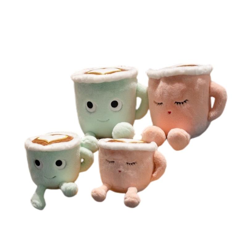 Cute And Comfy Matcha Latte Coffee Cup Plush Toy For Cozy Decor