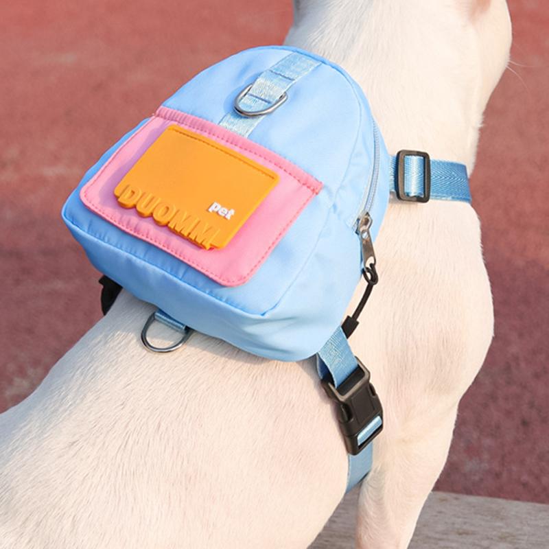 Waterproof Pet Backpack For Dogs Puppy Bag With Harness Collar Travel Outdoor Dog Snacks Backpack French Bulldog Dog Accessories