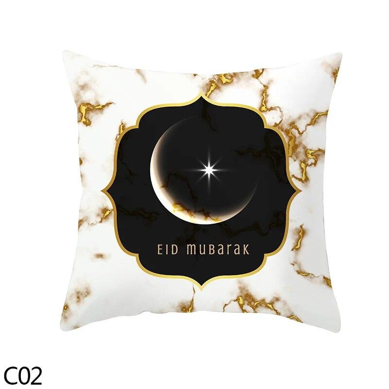 Muslim  Ramadan Eid Mubarak Print Sofa Cushion Cover Pillowcase Home Decor Party Car Bedding