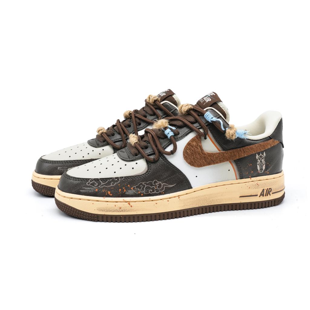 Nike Air Force 1 The Finest Steed Among Men Abrasion Resistant Abrasion Resistant Low Top Skateboard Shoes Unisex FZ3592-259(Team691-)