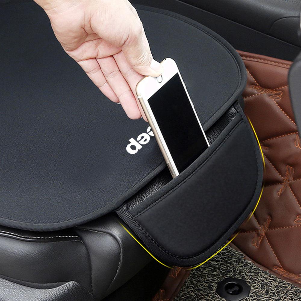 Car Seat Cover Front Backrest Rear Seat Pad Cushion Chair Mat For Jeep Renegade Compass Wrangler Grand Cherokee Trail Patriot JK