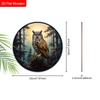 4 Different Styles of Russian Wooden Sign with Owls Pattern, Round Sign for Front Door, Wall Hanging Decor, Ideal Gift for Friend & Family