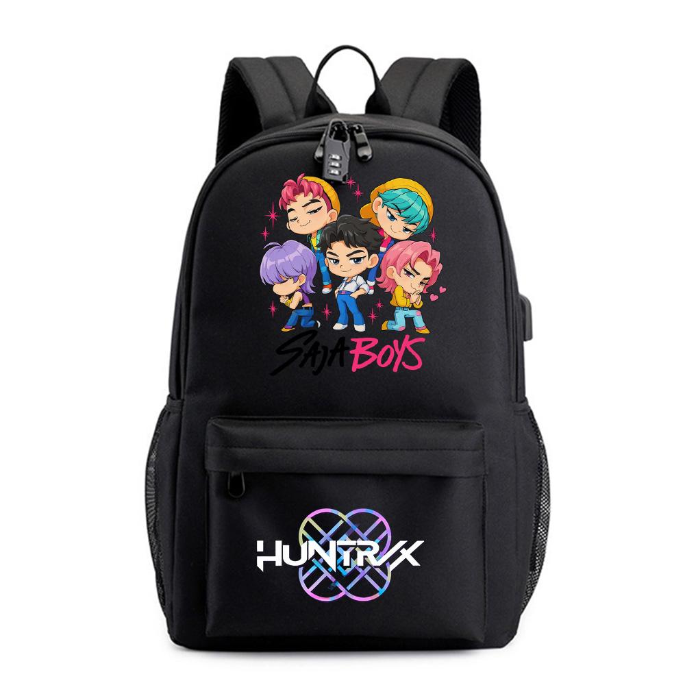 Anime Tecknad Kpop Tryckt Ryggsäck för Tonåring Student Flicka Pojke Bokväska Skolväska Kvinnor Stor Kapacitet Resväska Barn Gåva Rucksak