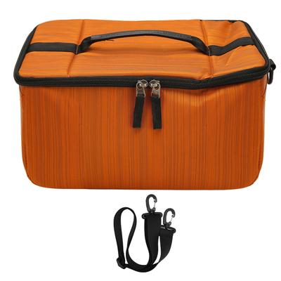 Camera Bag Orange Waterproof Large Capacity Shoulder Bag 6 Inner Divider Widened Strap Holds 2