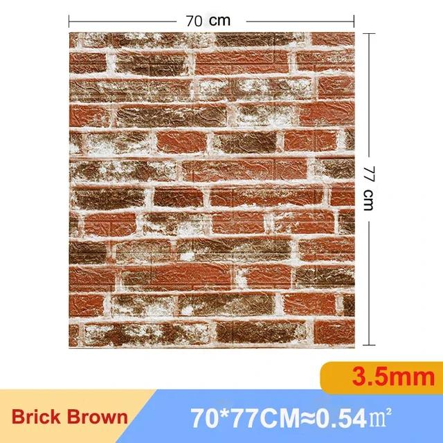 1/5/10 Pcs 3D Wall Stickers Self Adhesive Foam Panels Home Wall Decor Living Room House Brick Sticker Wallpaper Decoration