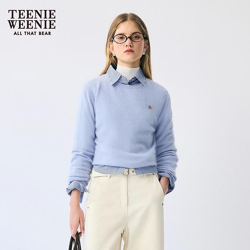 Teenie Weenie Women's Little Bear Round Neck Knit Sweater