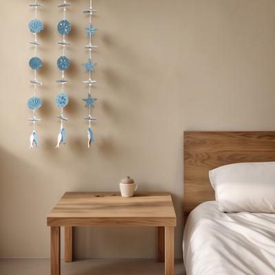 Ozean-Thema Holz-Hängeornament Seestern Muschel Design Sonnenfänger Für Hauswand Und Gartendekoration Wandkunst