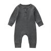 Long Sleeve Baby Romper Solid Color Simple Fashion Infant Jumpsuit Princess Style