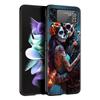 Hard PC Phone Case For Samsung Galaxy Z Flip 7 6 5 4 Black Cover For Galaxy Z Flip 3 Foldable Shockproof Skeleton Love Skull Bag
