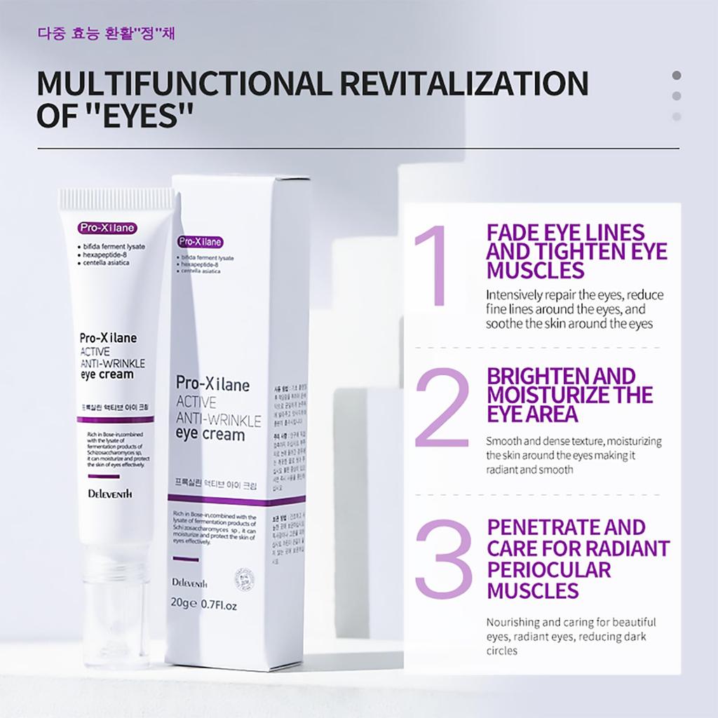 DEleventh Korean Brand Refresh Wrinkle Care Eye Cream 20g Maintains erases fine reduces dark and puffiness for bright Pro-Xilane / youthfulness,