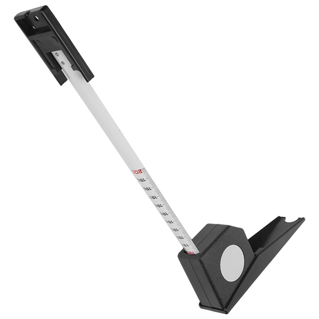 2 Meters Height Stature Meter Retractable Measuring Tape Ruler Metal Measuring Tool (Black)