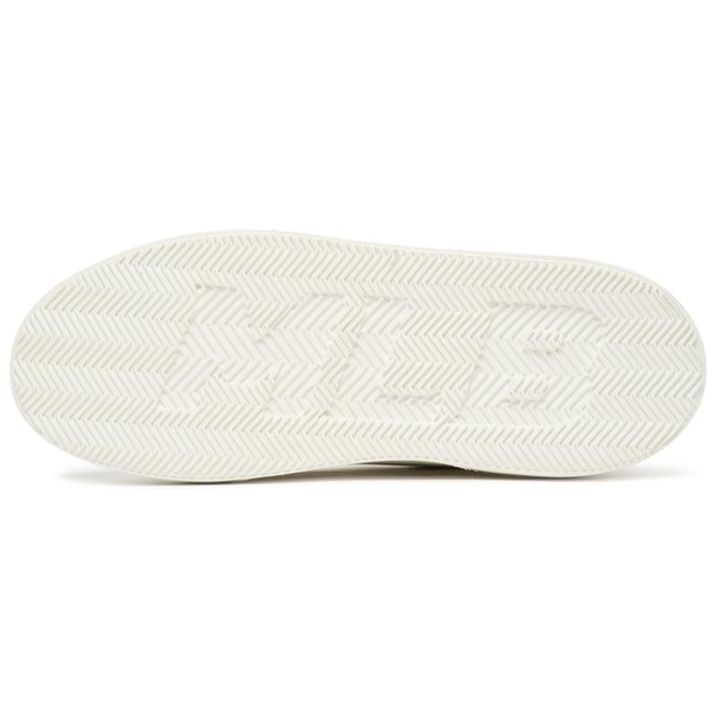 MLB Chunky Classic Heel Dia Monogram Low top Skateboard Shoes Unisex White Black Sneakers 3ASXAM82N-50BKS