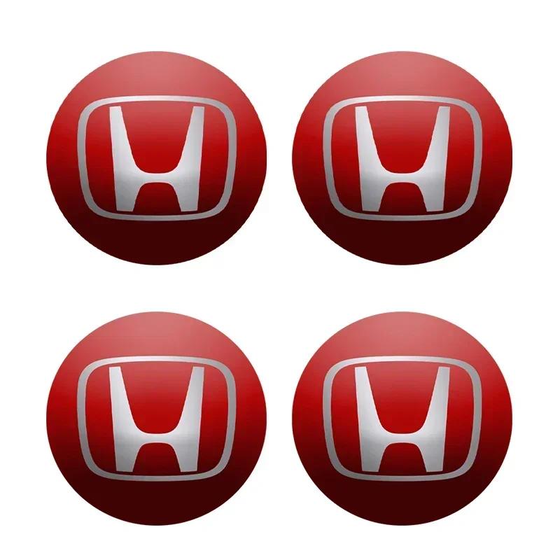 

4Pcs 56mm Aluminum Emblem Car Wheel Center Hub Caps Sticker For Honda Civic Fit Accord City Vezel CR-V S660 Odyssey HR-V Insight