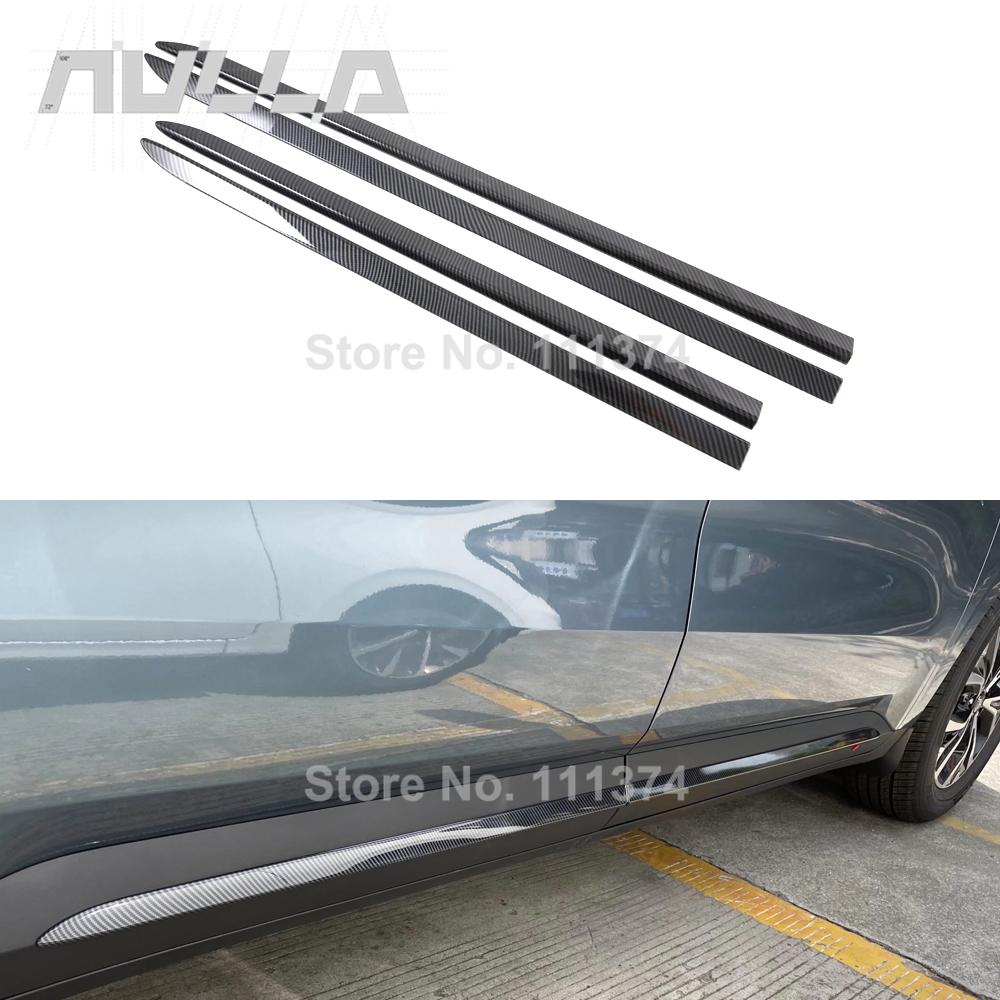 For Kia Carnival KA4   2022 Side Door Body Trim Carbon Fiber Car Accessories Exterior