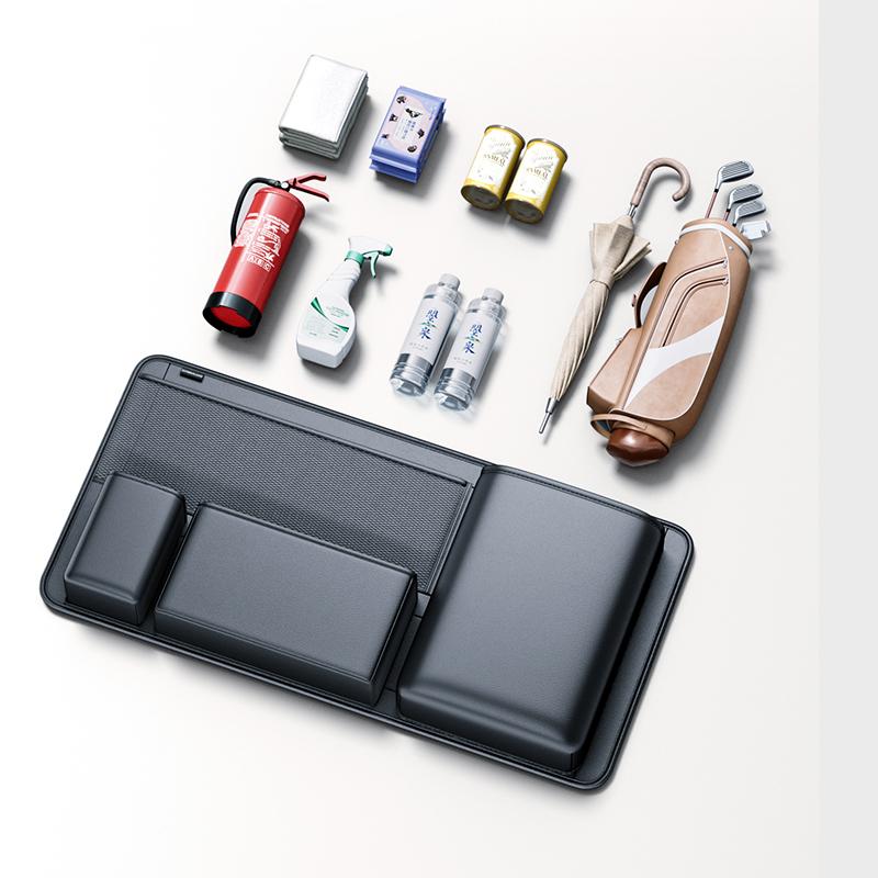 Car Trunk Storage Organizer Leather SUV Rear Seat Back Hanging Tools Firefighter Water Bottle Cup Pocket Organizer Accessories