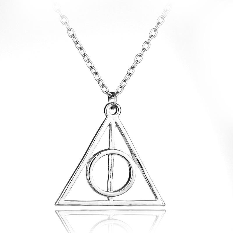 Resurrection Stone Hallow Necklace - Luna Lovegood Inspired Triangle Pendant