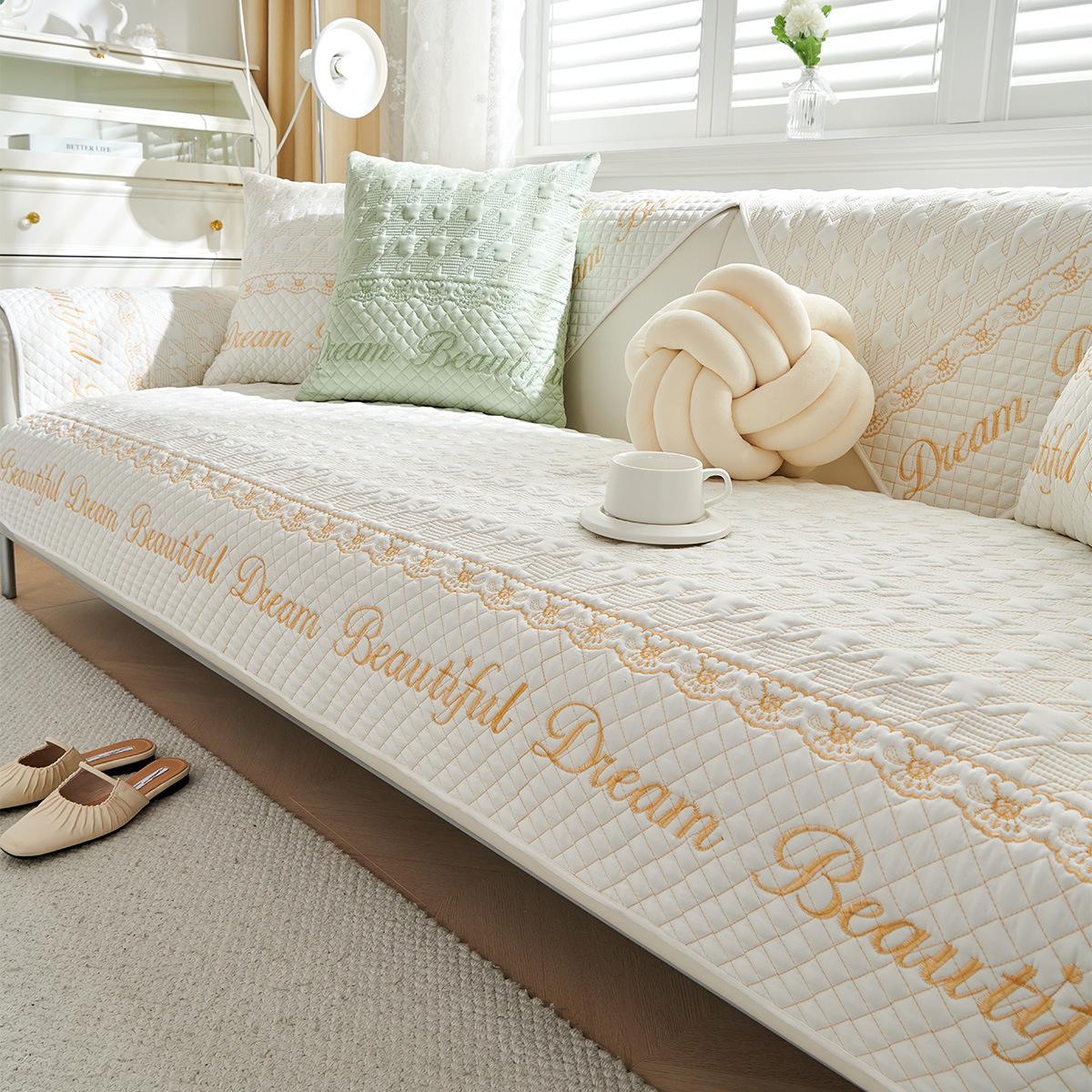 

Chenier Straight Row Sofa Cushion, Universal In All Seasons, Non-Slip Seat Cushion, Simple Light Luxury, High-End Cover, Cover Cloth, Backrest Towel 70*70cm