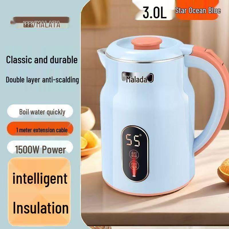 Wanlida 3L Elektrischer Isolierkessel aus Edelstahl für den Heimgebrauch