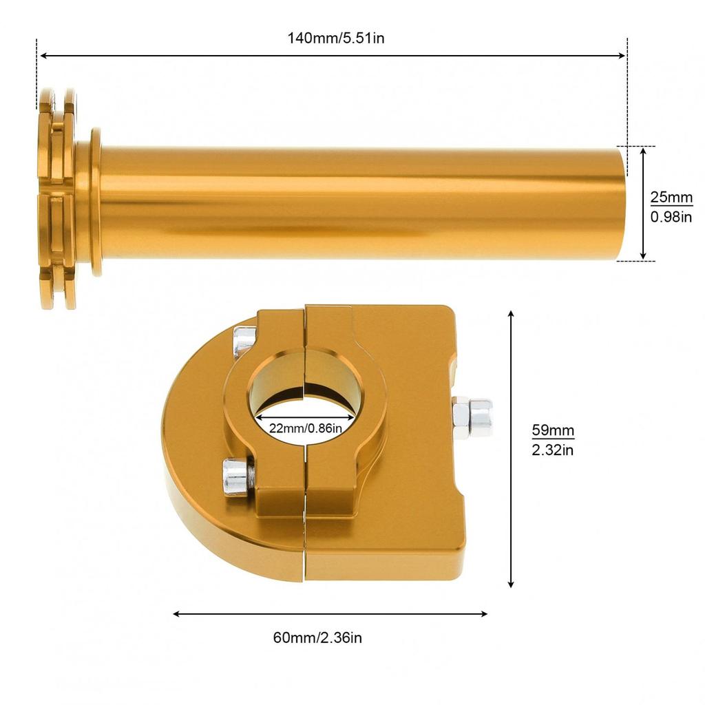 22mm 7/8inch High Performance Adjustable Aluminum CNC Throttle Handlebar Accelerator