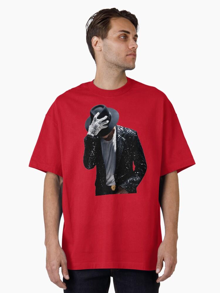 Michael Jackson Michael Jackson King Of Pop Iconic Fedora Sequin Glove Silhouette Moonwalk Legend Fan Art Oversized T-Shirt