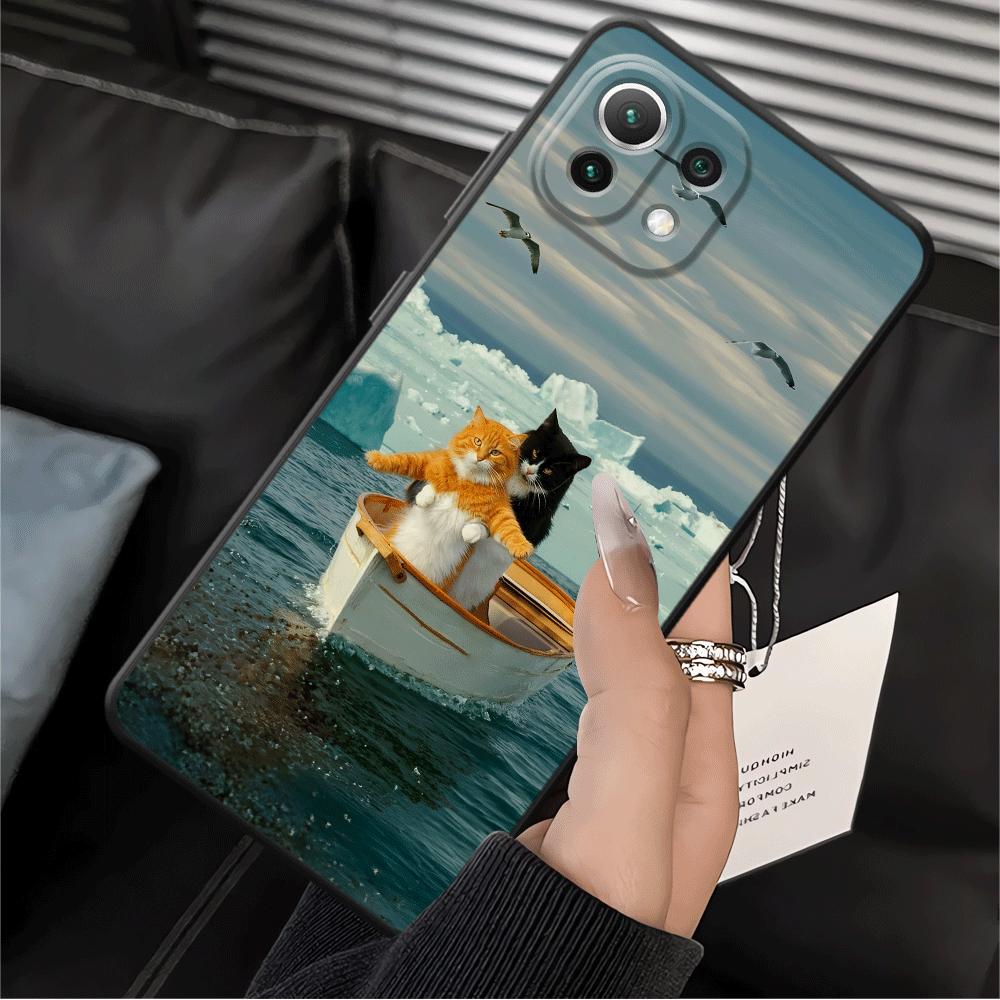 Cute Cartoon Cat Case for Xiaomi Mi 12T Pro 12 11T 13 Lite 11 12X 10T 14 Funda Phone Cover