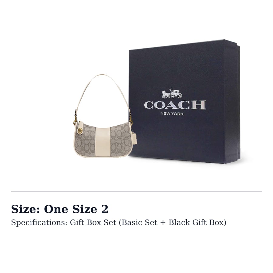 Coach Swinger Fabric With Leather Shoulder Bag, Pochette, Shoulder Bag, Crossbody Bag, Handbag Medium Women's C0721-B4SHG