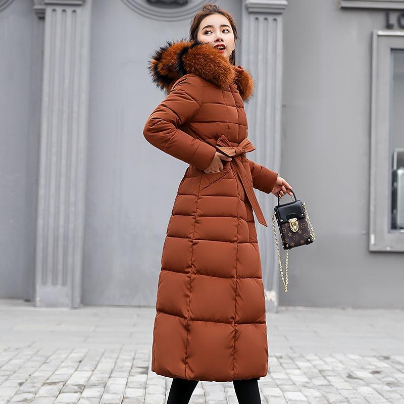 New fashion long coat slim women's hooded long-sleeved warm cotton-padded clothes women's coat tide