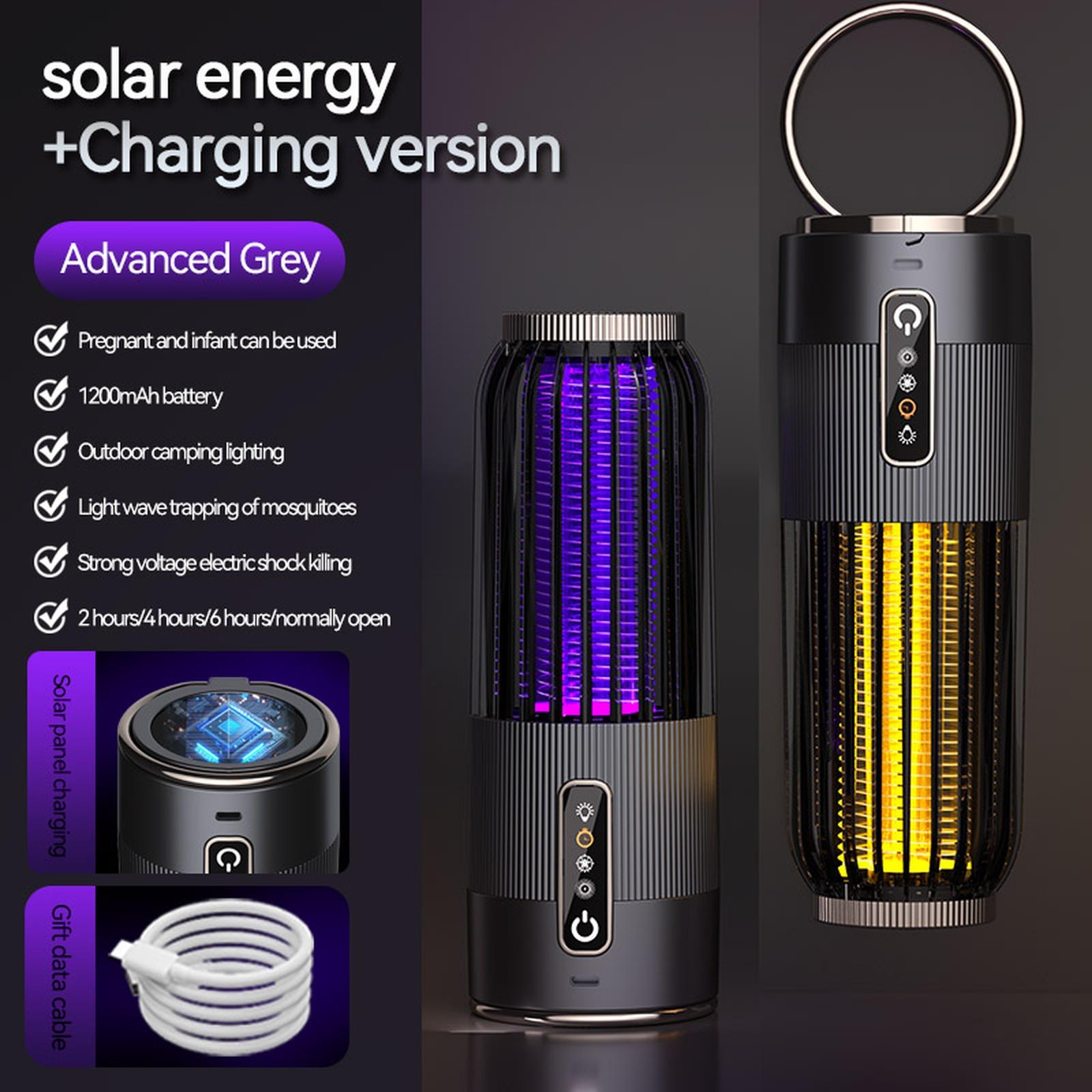

Electric Mosquito Killer Lamp USB Powered Indoor Outdoor Bug Zapper Insect Trap with Hanging Ring and Protective Grid for Home Office Garden Camping one size чёрный