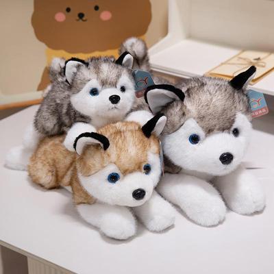 Cartoon Husky Plush Toy - Small Dog Comfort Doll for Children's Birthday Gift