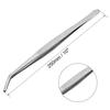 uxcell Stainless Steel Tweezers with Curved Serrations, Daily Garden Tool, 250mm Long
