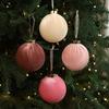 Velvet Fabric Christmas Tree Hanging Ornament - Decorative Ball