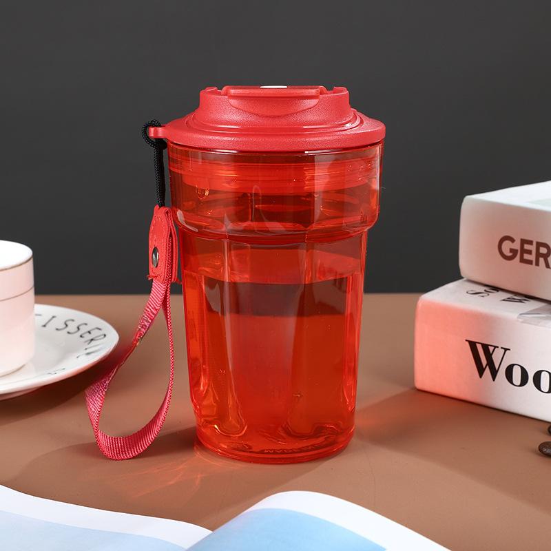 Online Celebrity Ins Creative Coffee Cup High Value Student Plastic Cup Cola Milk Tea Cup Portable Water Cup Female